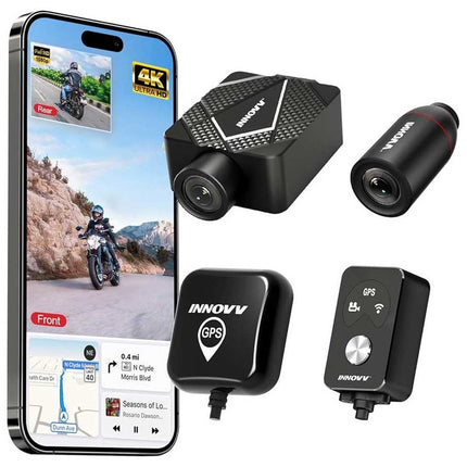 Innovv K5 2CH Dual True 4K Wifi GPS dashcam moto