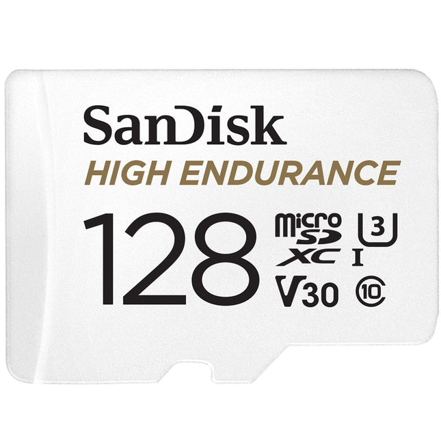 <tc>Sandisk 128 gb high endurance u3 v30 scheda microSD</tc>