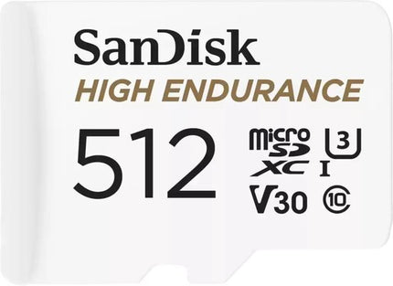 <tc>Sandisk 512 GB High Endurance U3 V30 scheda microSD</tc>
