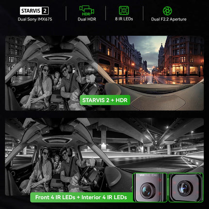 Vantrue E360 Plus Cloud 5K 3CH Wifi GPS 360 gradi dashcam