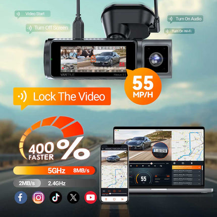 <tc>Vantrue N5S Cloud 2K 4CH Wifi GPS dashcam a 360 gradi</tc>