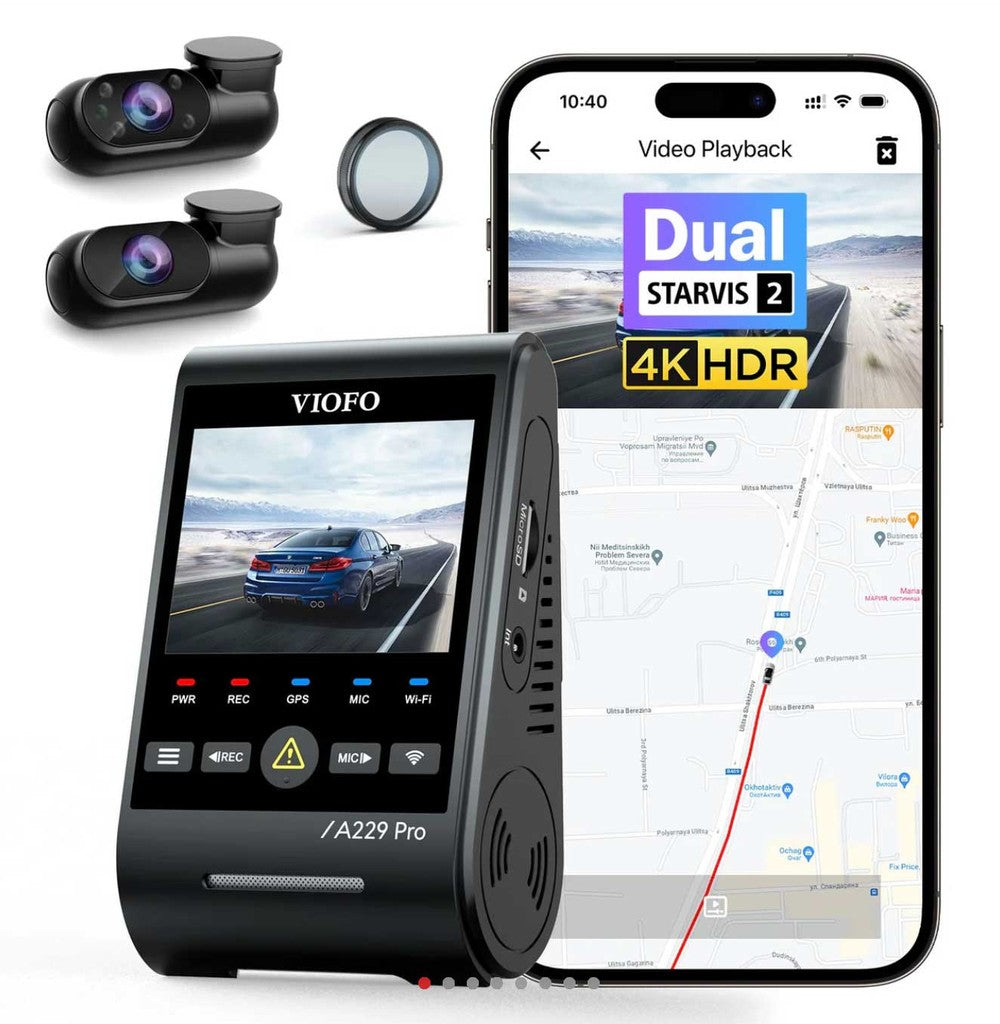 Viofo A229 Pro 3CH 4K Wifi GPS dashcam