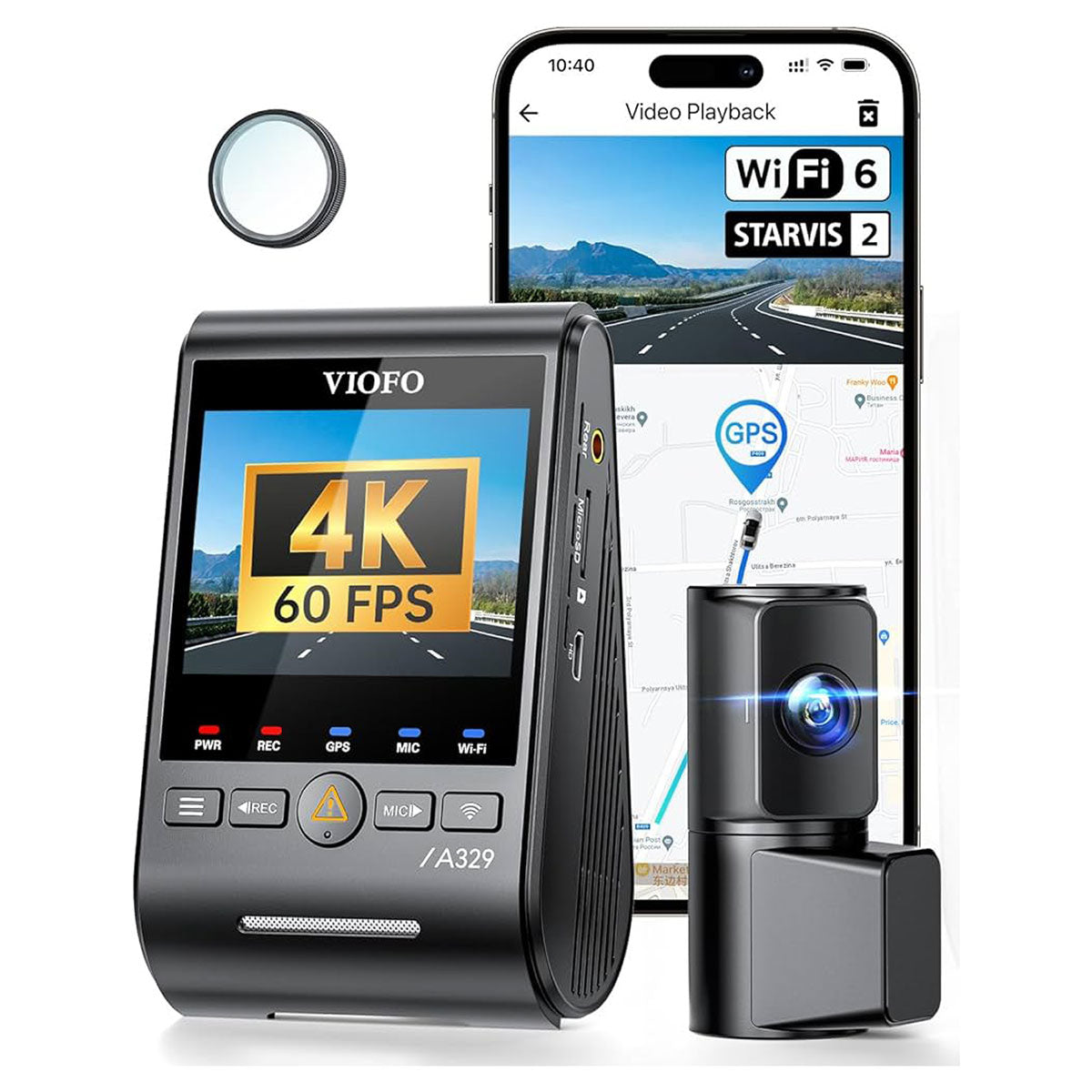 <tc>Viofo A329T 2CH 4K dashcam con wifi e GPS</tc>