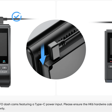 Viofo HK6 kit cablato USB-C 