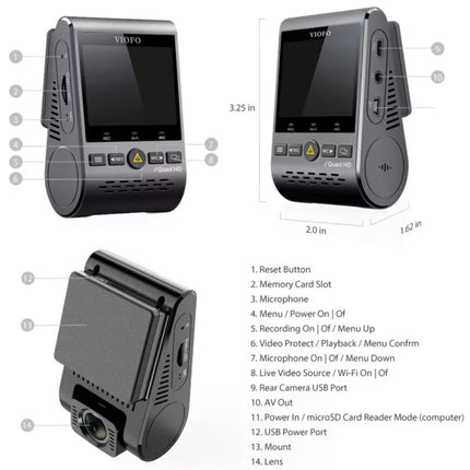 Viofo A129 Plus 1CH 2K Wifi GPS dashcam