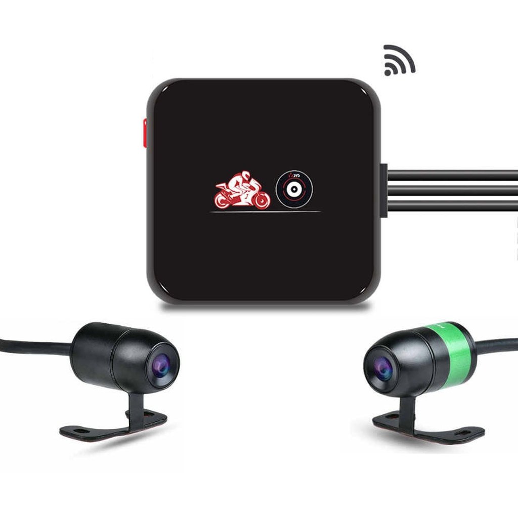 Dash Cam Moto YDI MD10 PRO – Telecamera Anteriore E Posteriore Full HD 1080P Con GPS E Wi-Fi