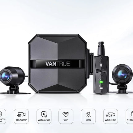 Vantrue F1 4K Dual Wifi GPS Moto dashcam