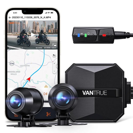 Vantrue F1 4K Dual Wifi GPS Moto dashcam